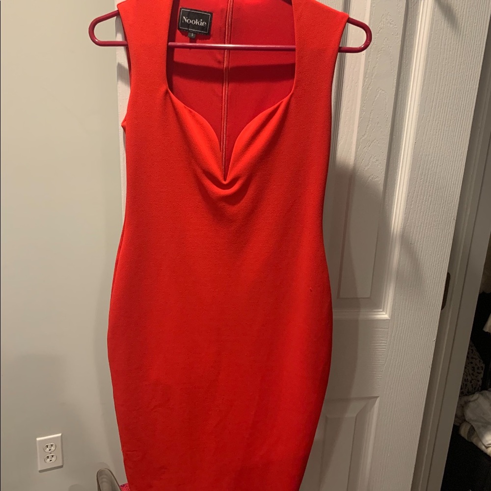 Red party dress